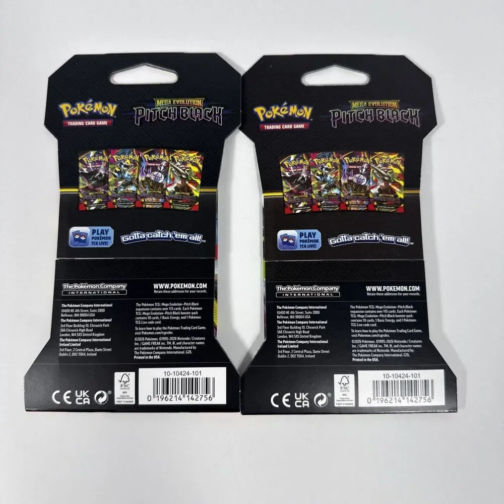 Pokémon Mega Evolution: Pitch Black Booster 2x Packs Bundle – Factory Sealed